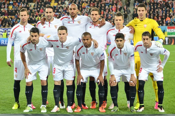 Semi final 2015/2016 Uefa Europa League mecz między vs Szachtar Fc Sevilla — Zdjęcie stockowe