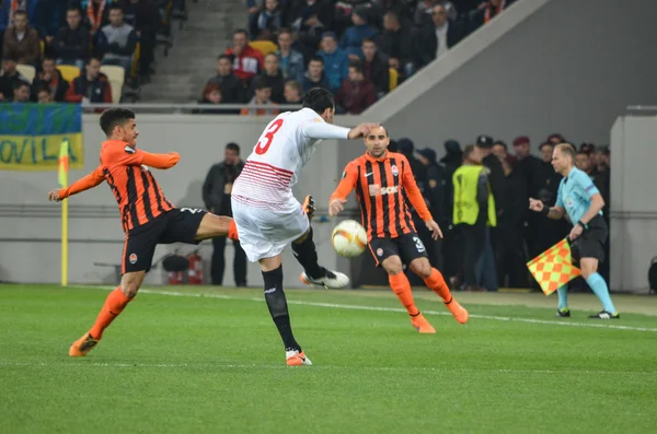 Semifinále závěrečné 2015/2016 Uefa Europa League zápas mezi Šachtar vs Fc Sevilla — Stock fotografie