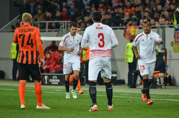Semi final 2015 / 2016 UEFA Europa League pertandingan antara Shakhtar vs FC Sevilla — Stok Foto