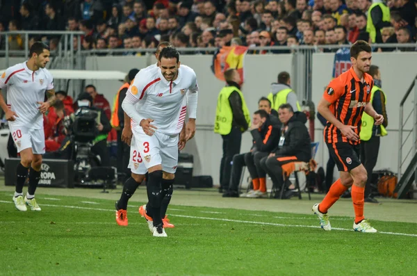 Yarı final 2015/2016 Uefa Avrupa Ligi maçı Shakhtar vs Fc Sevilla arasında — Stok fotoğraf