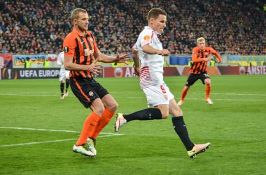 Lviv, Ukrayna - Nis 28: Kevin Gameiro eylem sırasında yarı 