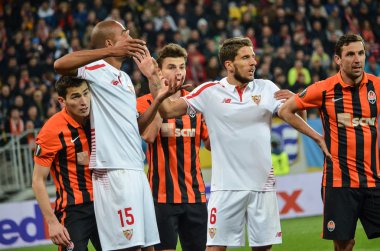 LVIV, UKRAINE - APR 28: Steven Nzonzi in action during the semi 