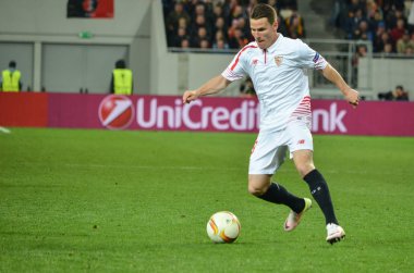 Lviv, Ukrayna - Nis 28: Kevin Gameiro eylem sırasında yarı 