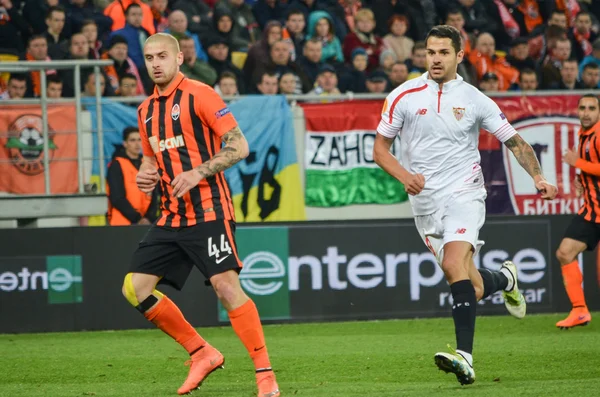 Semi final 2015/2016 UEFA Europa League match between Shakhtar vs FC Sevilla — Stock Photo, Image