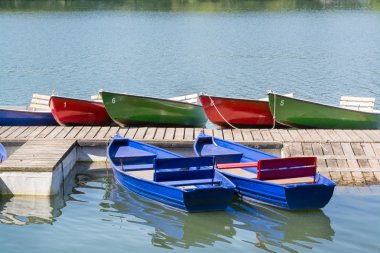 Birçok tekne bir yaz günü, Maschsee, Hannover, Almanya