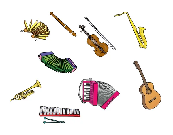 Nádherný hudební nástroje — Stock fotografie