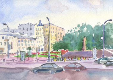 suluboya cityscape, Moskova