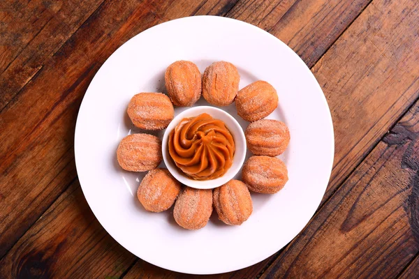 Mini churros plate — Stock Photo, Image