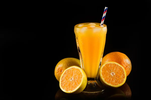 Bicchiere succo d'arancia — Foto Stock