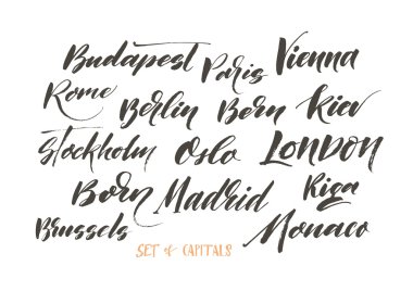 Şehirler modern fırça hat