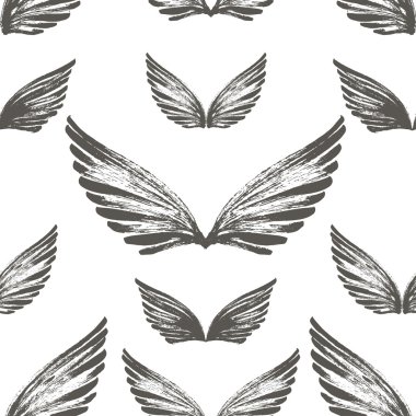 Siyah beyaz kanatları