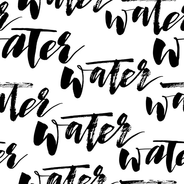Water modern brush calligraphy — Stock Vector