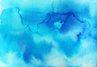 Soyut mavi gökyüzü suluboya arka plan. 