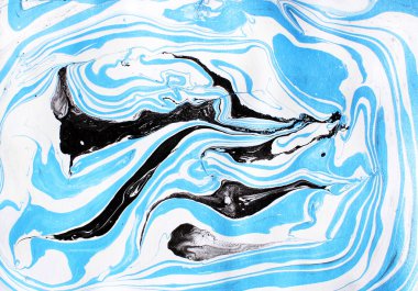 Mavi ve siyah arka plan el çekilmiş. 