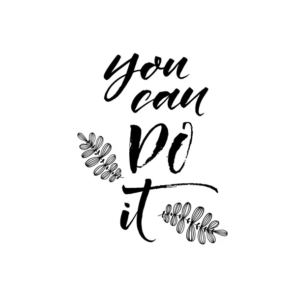 You can do it card. — Stock Vector