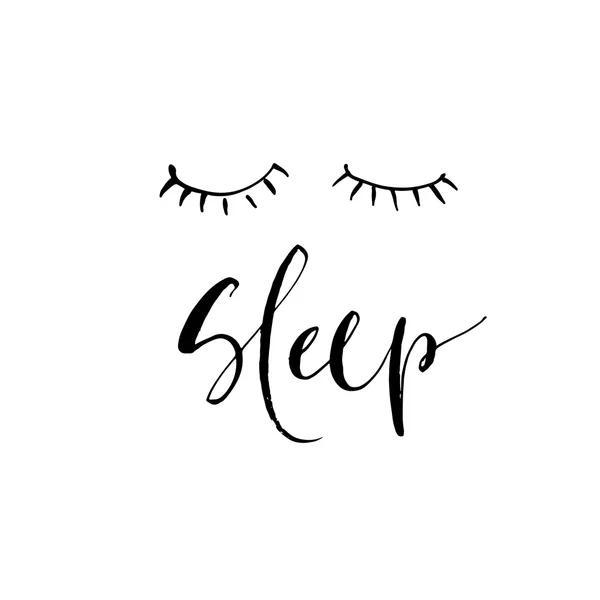 Hand drawn phrase Sleep. — Stock Vector