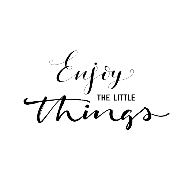 Enjoy the little things poster. — Stock Vector