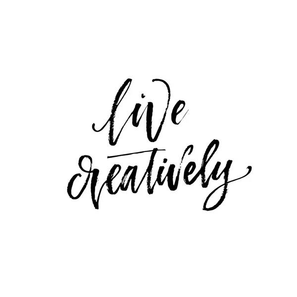 Vive la frase creativa . — Vector de stock