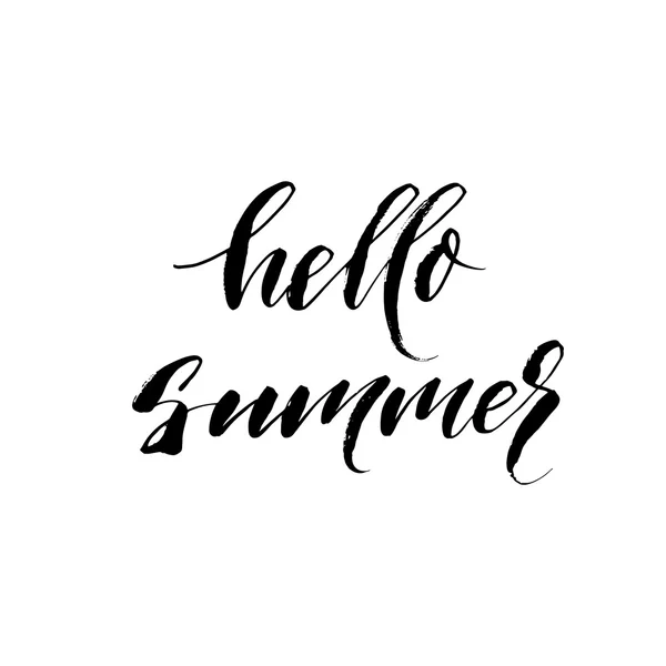 Hola frase de verano . — Vector de stock