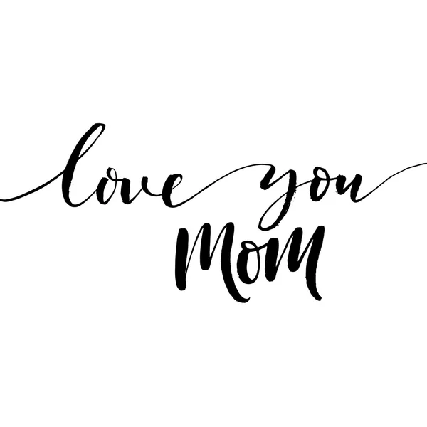 Kocham Cię Mama frazy. — Wektor stockowy