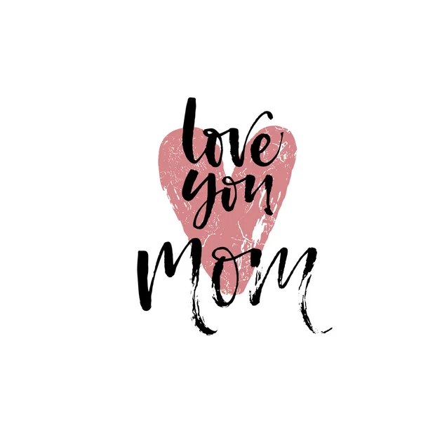 Liebe dich Mama Satz. — Stockvektor