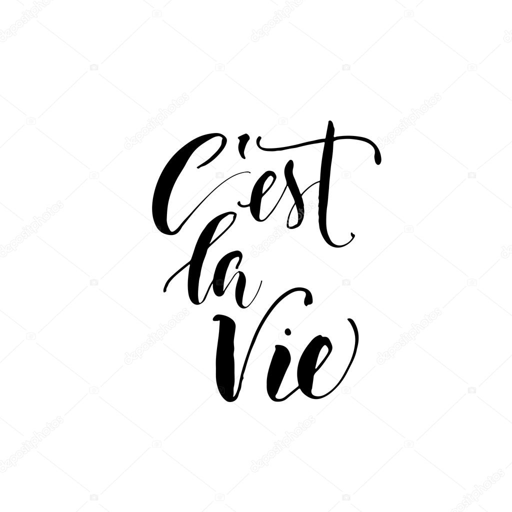 C Est La Vie Phrase Stock Vector C Gevko93
