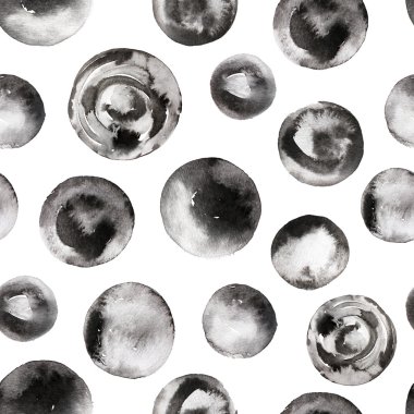 Tek renkli dairelerle kesintisiz desen