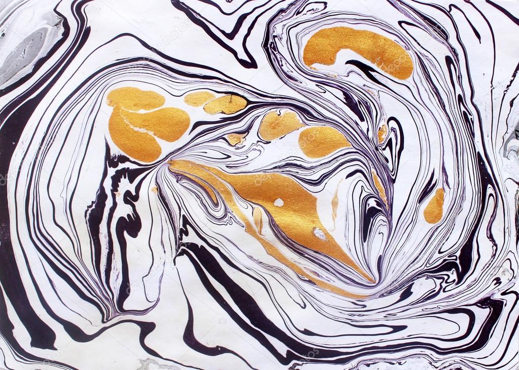 Hand drawn watercolor marble