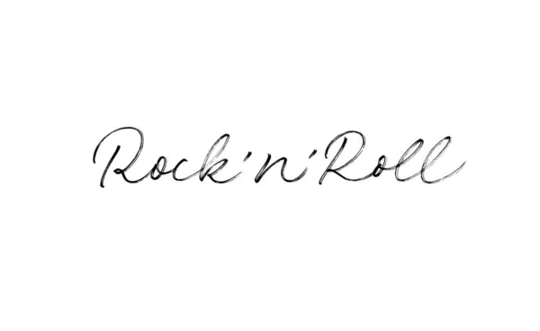 Rock and Roll handritade vektorbokstäver. — Stock vektor