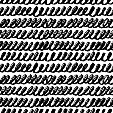 El çizimi dalgalı çizgiler vektörsüz desen.