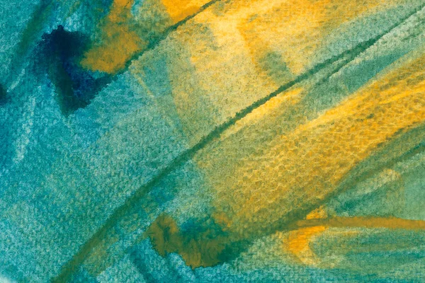 Fondo acuarela abstracta azul y amarilla. Gradiente acuarela multicolor — Foto de Stock