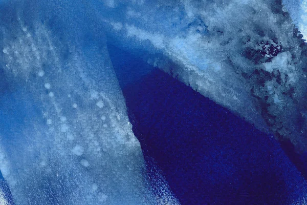 Soyut el mavi suluboya fırça darbeleri çizdi — Stok fotoğraf