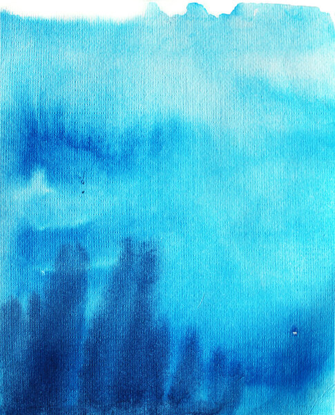Abstract blue watercolor background.