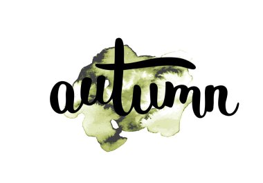 Sonbahar, mürekkep el yazı.