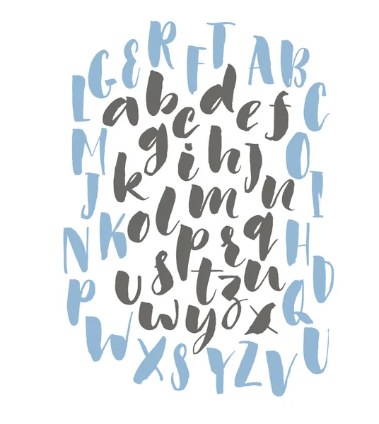 Collection de lettres dessinées à la main. alphabet latin . — Image vectorielle