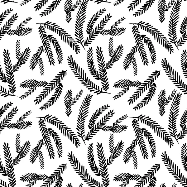 Nahtloses Muster mit handgezeichneten Zweigen. — Stockvektor