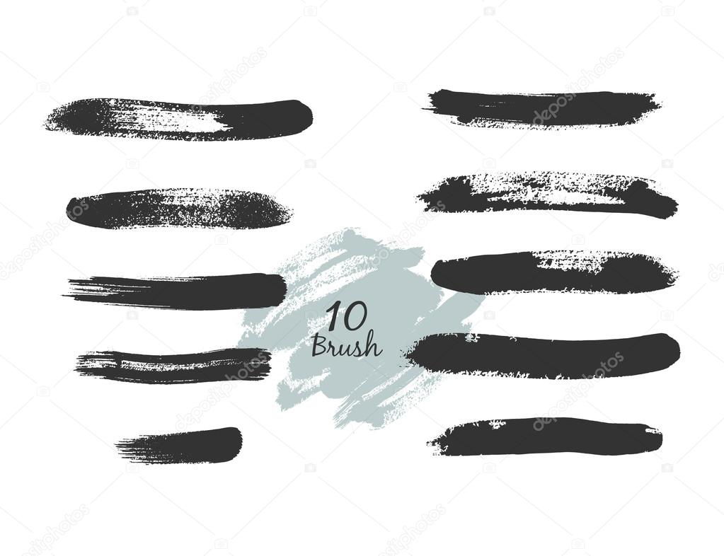 Collection of vector art brushes.