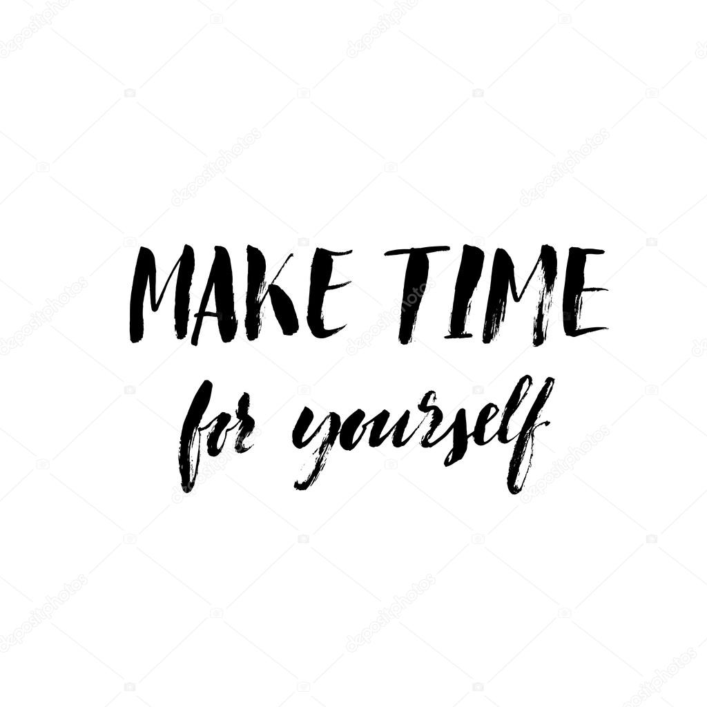 Make time for yourself card.