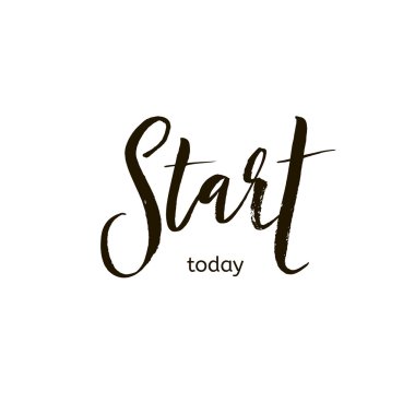 Start today card. clipart