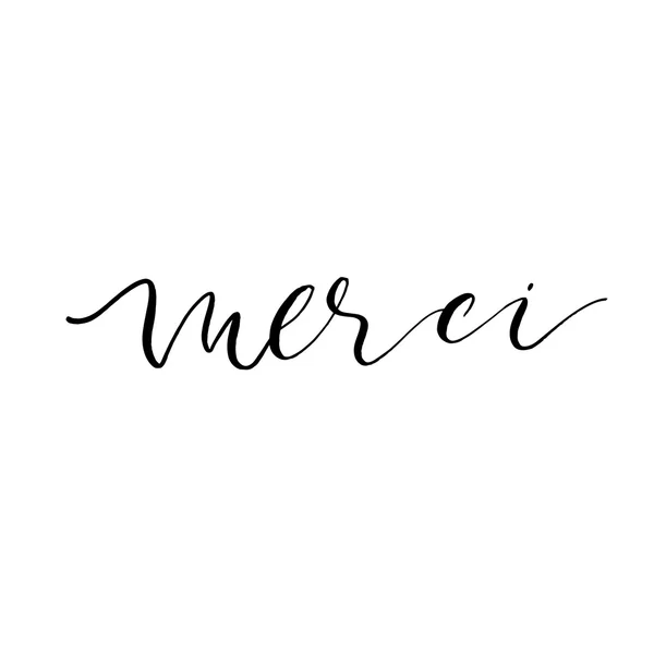 Merci ou carte de remerciement . — Image vectorielle