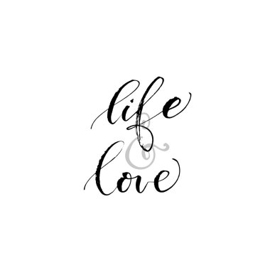 Yaşam ve aşk cümlesi. 