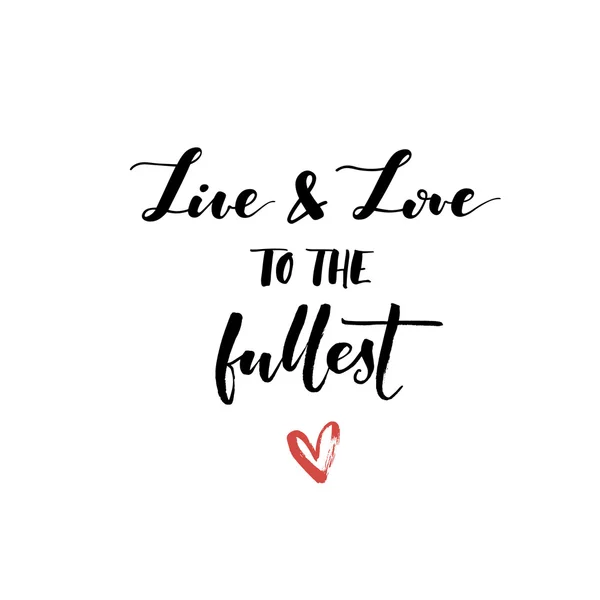 Live and love to the fullest card. — Stok Vektör