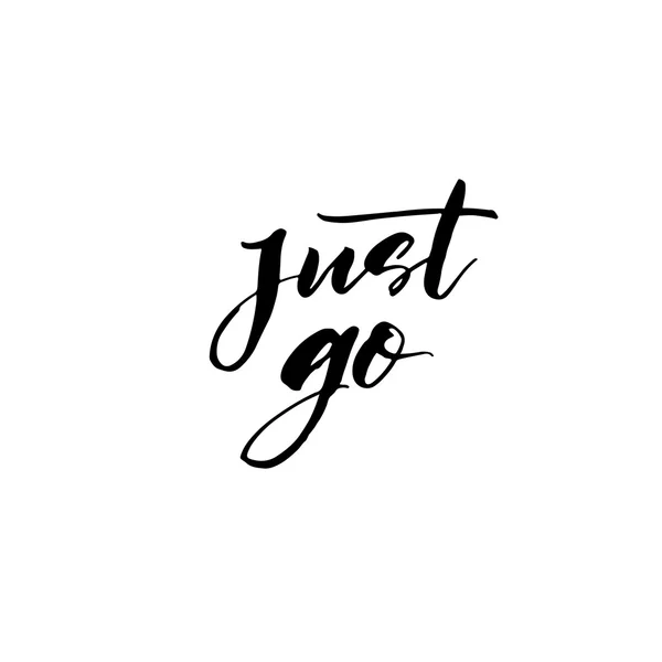 Just go lettering phrase. — Stock Vector