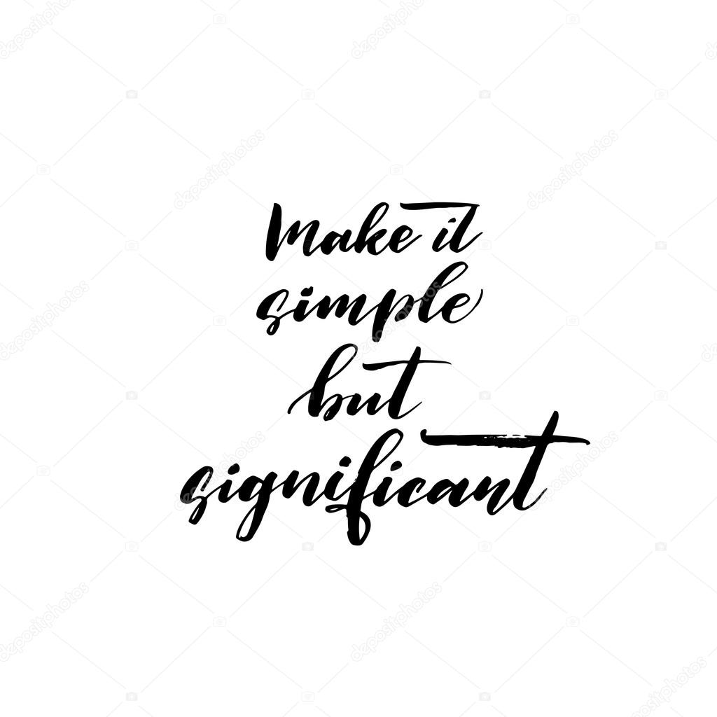 Make it simple but significant phrase stock vector gevko93 97799126