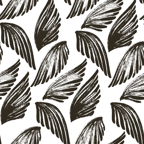 Pattern with ink wings — Wektor stockowy