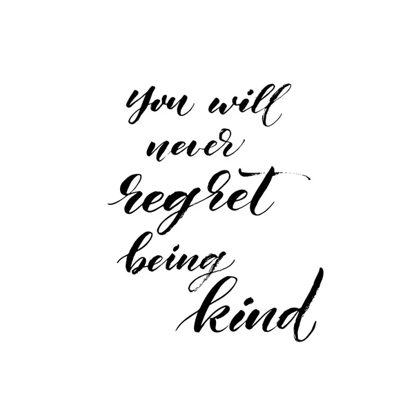 You will never regret being kind card. — 스톡 벡터