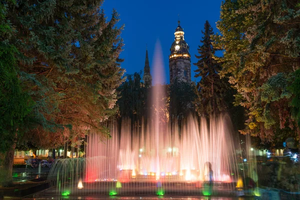 Śpiewające fontanny w Koszycach — Zdjęcie stockowe