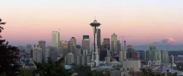 Panorama di Seattle al tramonto — Foto Stock
