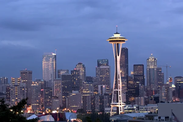 Seattlepanorama in der Dämmerung — Stockfoto
