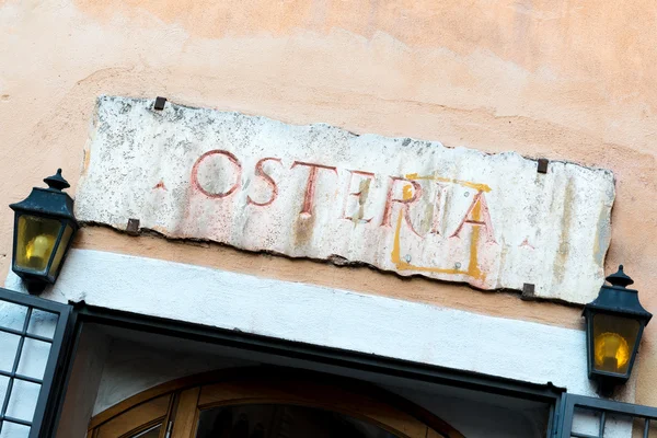 Osteria Sign  - tavern — Stock Photo, Image